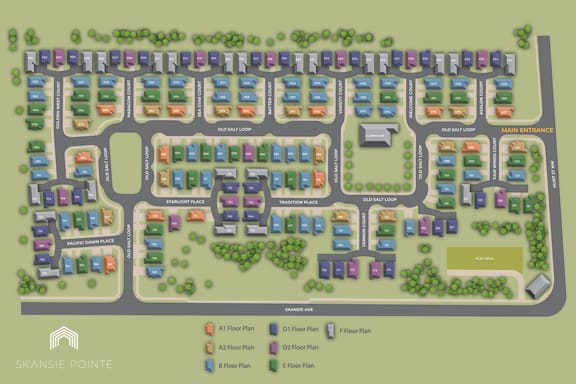 a site plan of the resort