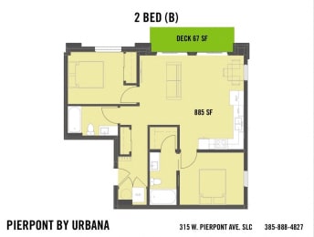 Floor Plan 2 BED (B)