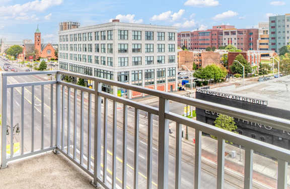 View From Balcony at Studio One Apartments, Detroit, MI