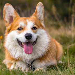 Happy corgi enjoying the outdoors, representing the pet-friendly lifestyle at the apartment community.