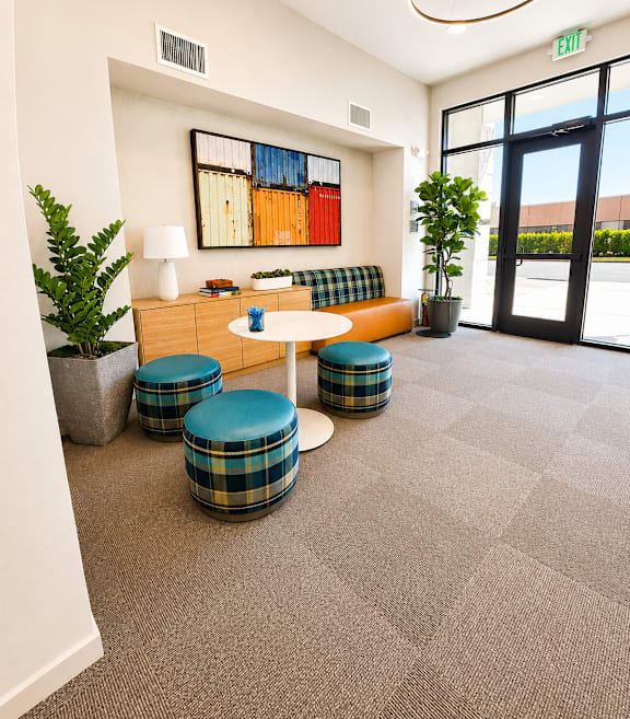 Clubhouse Lobby at The Crawford Apartments, Roseville, 95747