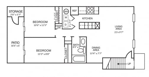  Floor Plan TWO BEDROOM