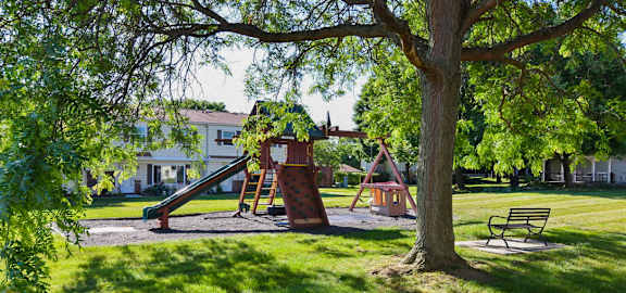 Lush Green Outdoors at Huntington Hills Townhomes, Integrity Realty, Stow, OH