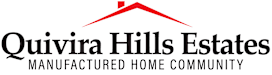 The image is a logo for a manufactured home community named Creekside Estates.