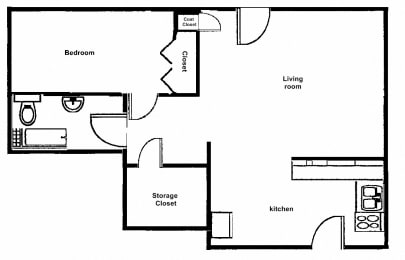  Floor Plan 1 Bedroom Ashton court