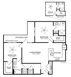 Woollen Floor Plan at Berkshire Chapel Hill, Chapel Hill, 27514