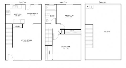  Floor Plan 2 Bedroom