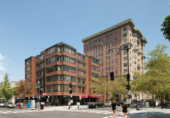 Building exterior at 1633 Q, Washington, DC