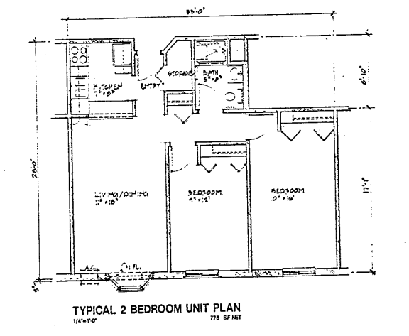 Floor Plan  2 Bedroom (Market Rate)