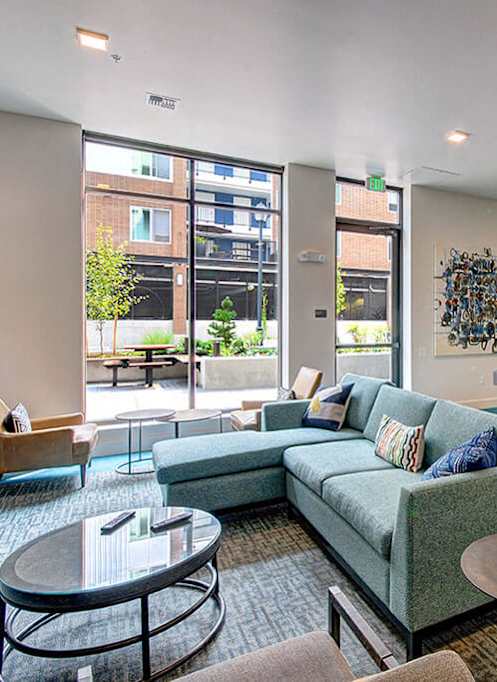 Community Lounge at Ravello Apartments, Redmond, 98052