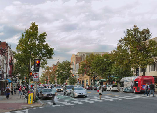 Nearby shopping and dining on 14th Street at Belvedere, Washington, DC