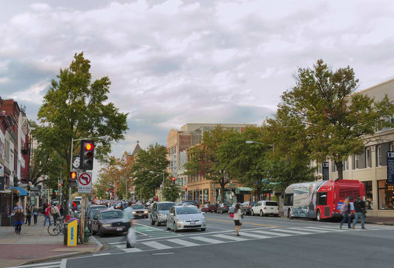 Nearby shopping and dining on 14th Street at Belvedere, Washington, DC