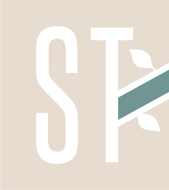 a vector illustration of a stylized letter s with a branch of a plant