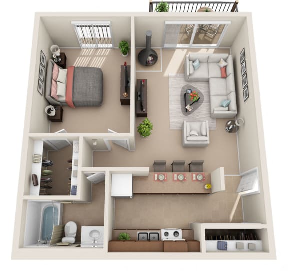 Floor Plan  C Floor Plan at Foxboro Apartments, Wheeling, 60090