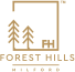 the logo or sign for the resort hills forest hill hotel