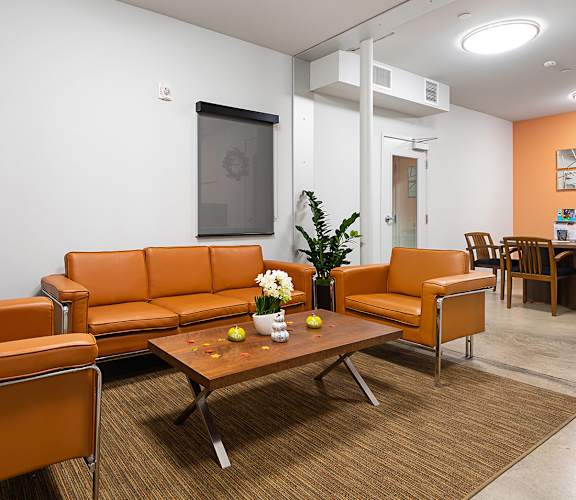 Lobby sitting area, Santa Cecilia Apartments, Los Angeles CA