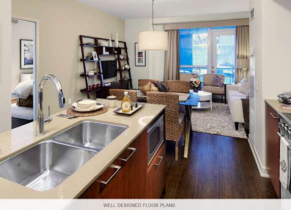 Open Concept Living and Kitchen Area
