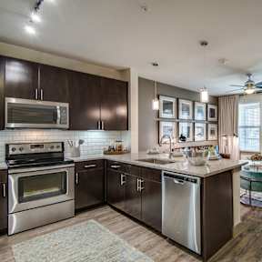 Living and kitchen Area at The Glover House Apartments, Washington, 20007