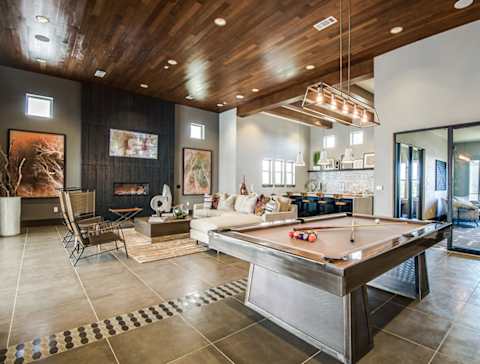 Game Room With Pool Table at Fifty02 Westover Hills, San Antonio, TX, Texas