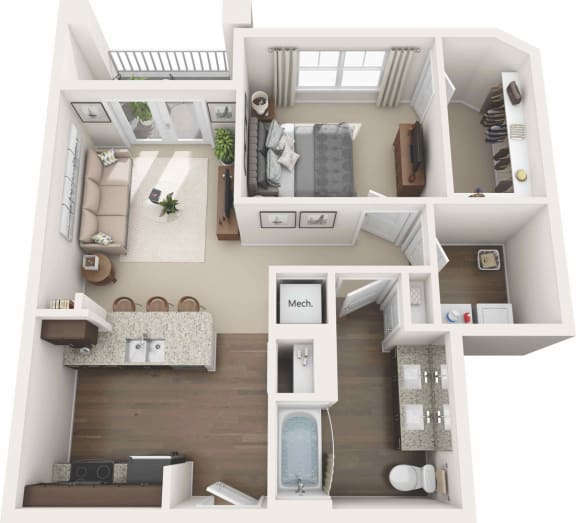 Expansive 1 bedroom apartment Floor plan