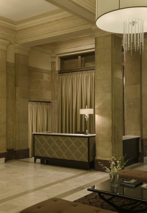 concierge desk at The Woodward Building Apartments, Washington, DC 20005