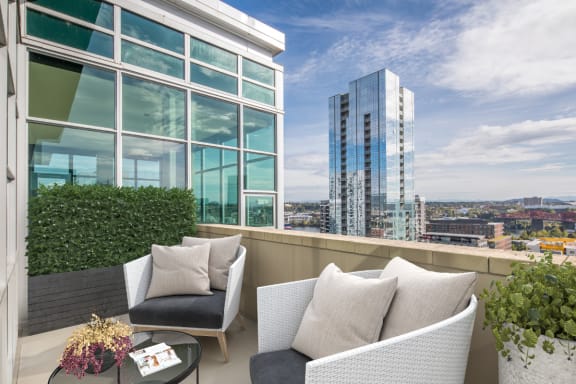 Private Patio at The Wyatt, Portland, Oregon