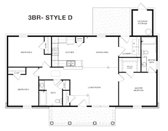  Floor Plan 3 Bedroom (D)