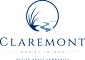 The image is a logo for Claremont Daniel Island Active Adult Community.