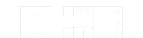 a floor plan of a bathroom with a toilet and a sink