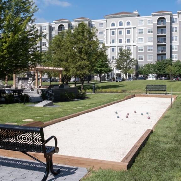 Bocce ball on the grounds of The Mil'Ton in Vernon Hills