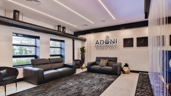 the lobby or reception area