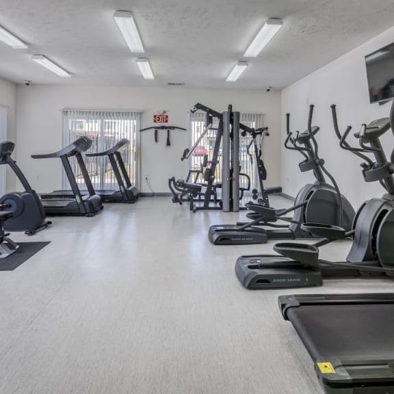 our state of the art gym is fully equipped with exercise equipment and a flat screen tv