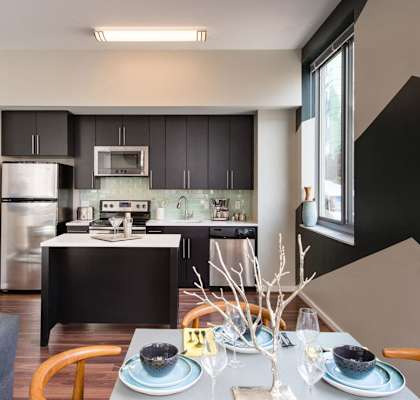 Stainless Steel Appliances In Kitchen at The George, Wheaton