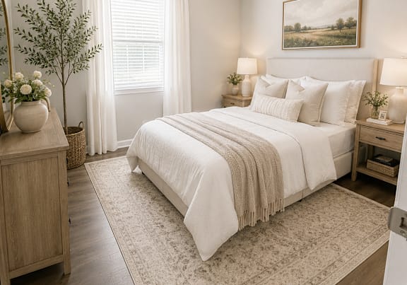 a living room and dining room with a couch and a table at Viceroy Apartments, North Carolina
