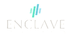 A logo with the text "ENCLAVE AT THE DOMINION" in white on a black background.