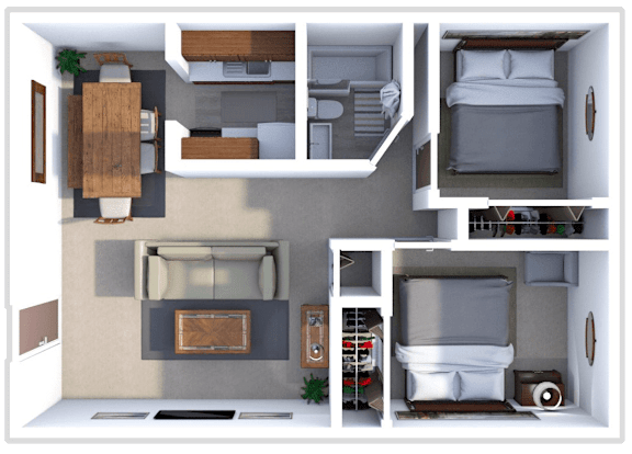 the bedroom floor plan of a 2100 sq ft apartment