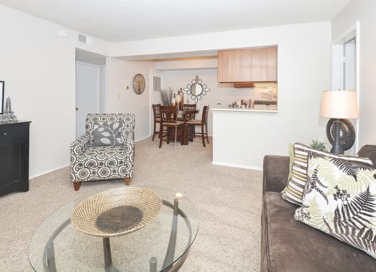 Spacious Living Room with Plush Carpet