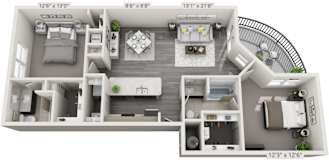 Monticello Floor Plan at The Citizen at Shirlington Village, Virginia