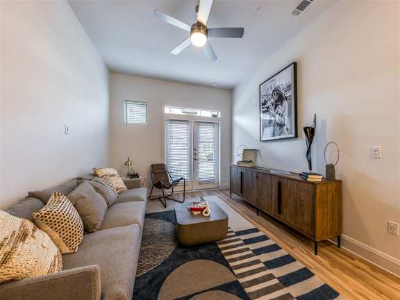 Spacious living room at The Shiloh at Oak Hill