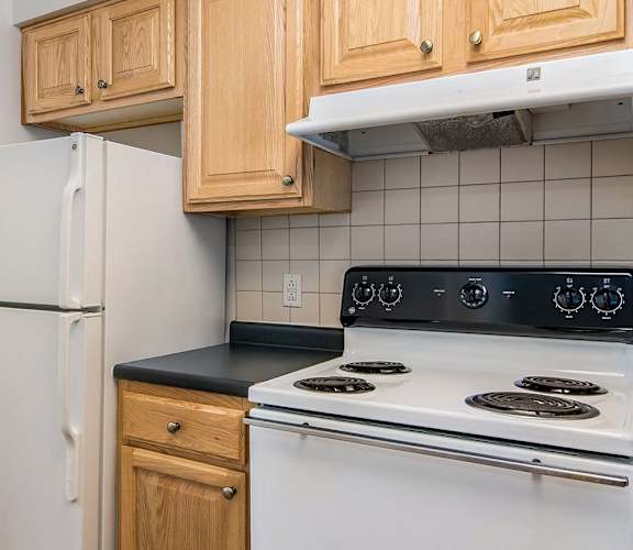 Apartment stove top and refrigerator, Bedford Hill Apartments, Pittsburgh, PA