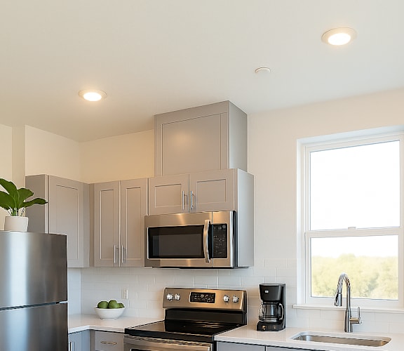 Apartment kitchen-Senior Living at Matthew Henson Apartments Phoenix, AZ