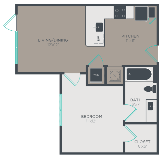 A2-M1 Floor Plan at Link Apartments® Glenwood South, Raleigh, NC