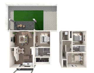 Altair by Soltura Cottage 3D Floor Plan