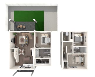 Altair by Soltura Cottage 3D Floor Plan
