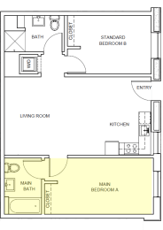 Shamrock Floor Plan Main Bedroom A