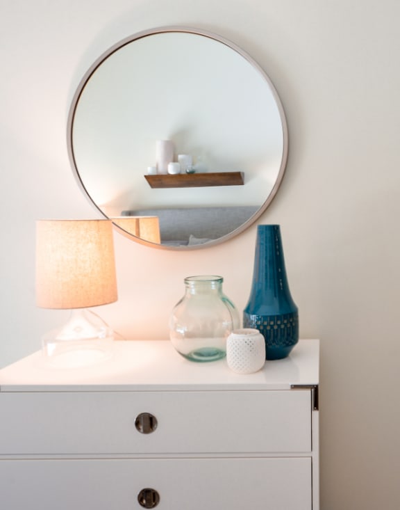 Bedroom decor at Bakery Living, Shadyside, Pittsburgh, PA 15206