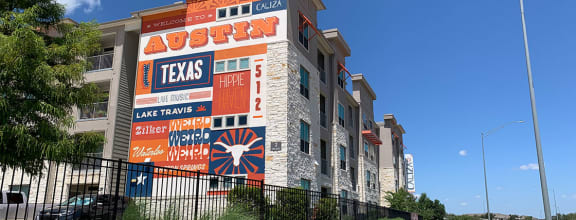 a building with a large mural on the side of it