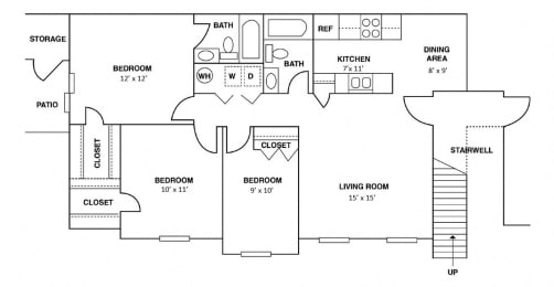  Floor Plan THREE BEDROOM