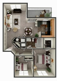 Skyridge Club Apartments- Two Bedroom Apartment in Crystal Lake, IL