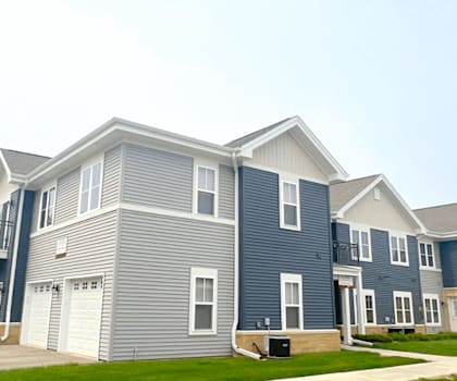 a row of houses on a street